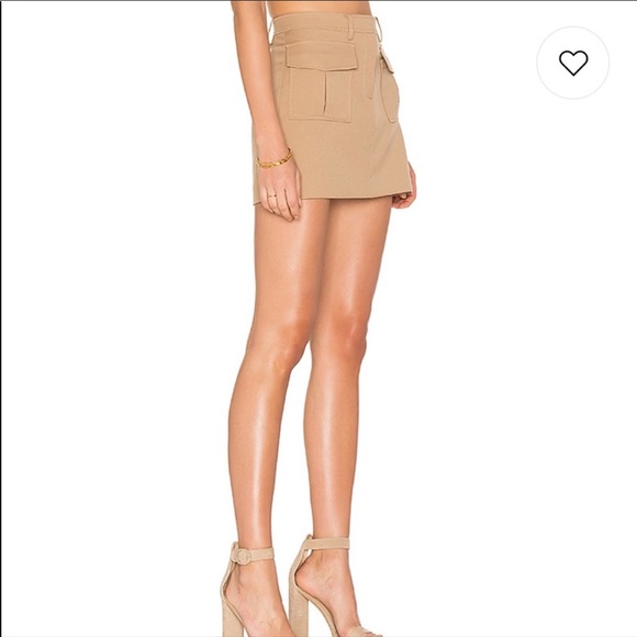 Theory lupah tan camel cargo mini skirt 8 - Picture 2 of 9